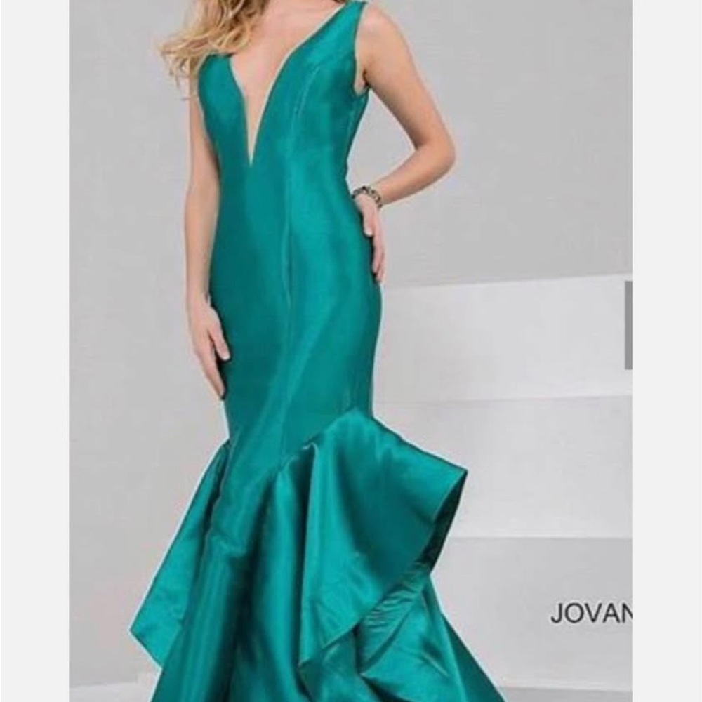 Jovani Green Mermaid Prom Pageant Gown Dress